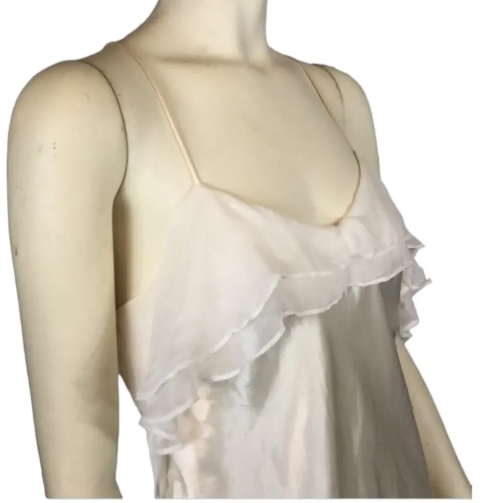 American Vintage retro romantic hidden fantasy ivory sheer slip size medium